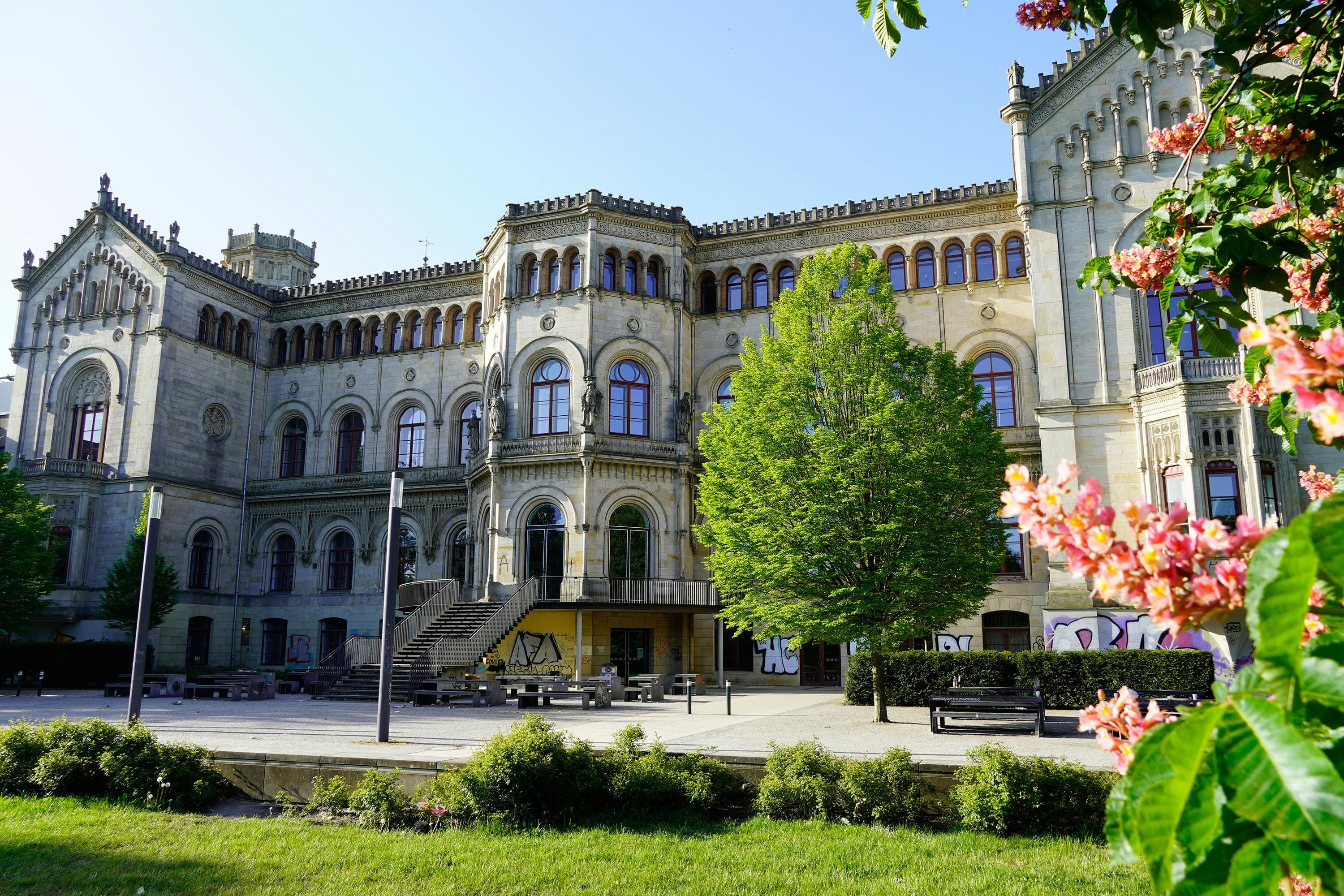 University campus and students in Germany