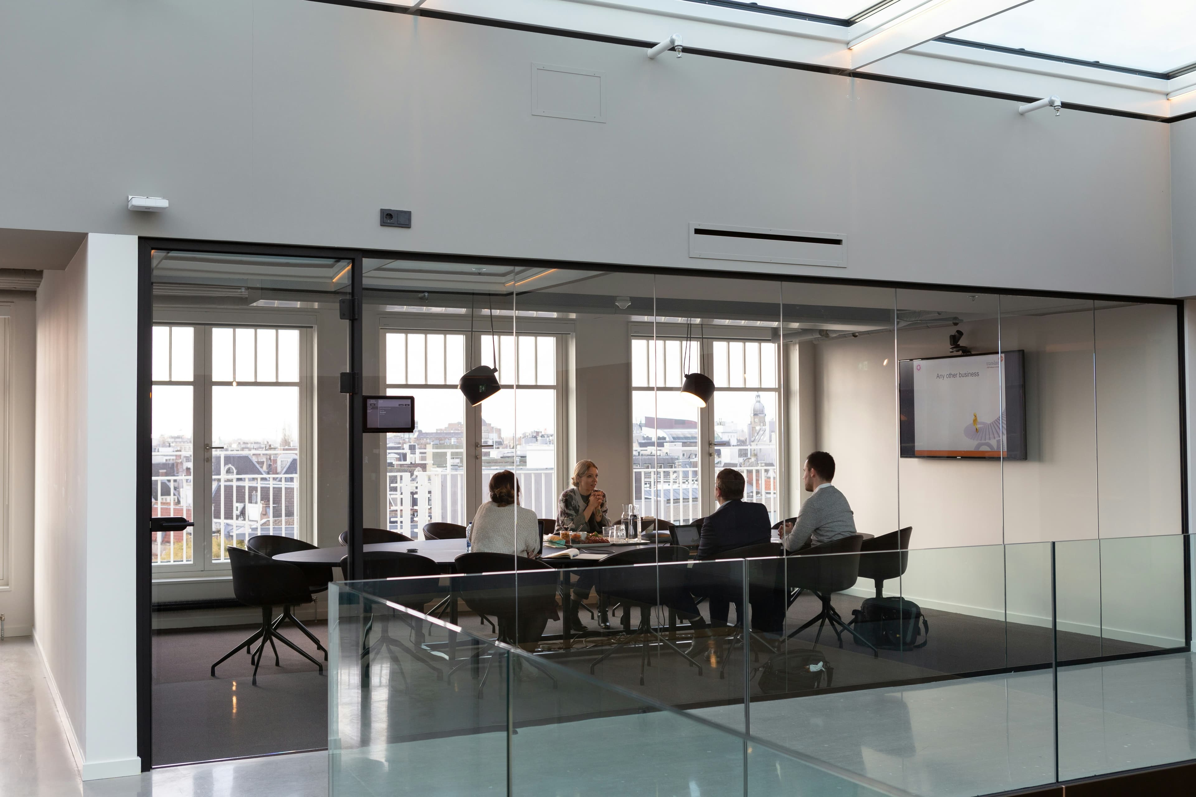 Professional consulting meeting focused on international strategy